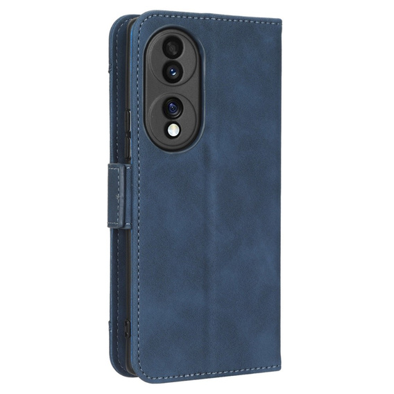 Etui z klapką do Honor 70 5G, Card Slot, granatowe