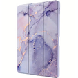 Etui do iPad 11" 2025 A16 (11 gen.) / iPad 10.9" 2022 (10 gen.), Smartcase Hybrid, z miejscem na rysik, Marble fioletowe