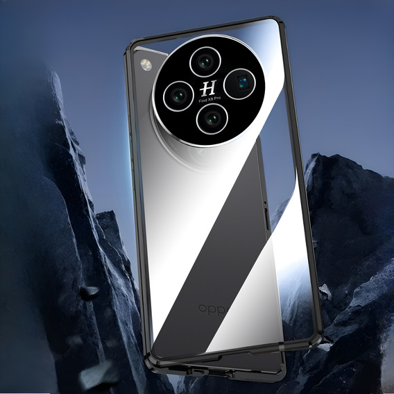 Etui do Oppo Find X8 Pro, Magnetic Dual Glass, czarne