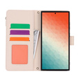 Etui z klapką do Samsung Galaxy S24 Ultra, Wallet Zipper Pocket RFID, z paskiem na ramię, białe