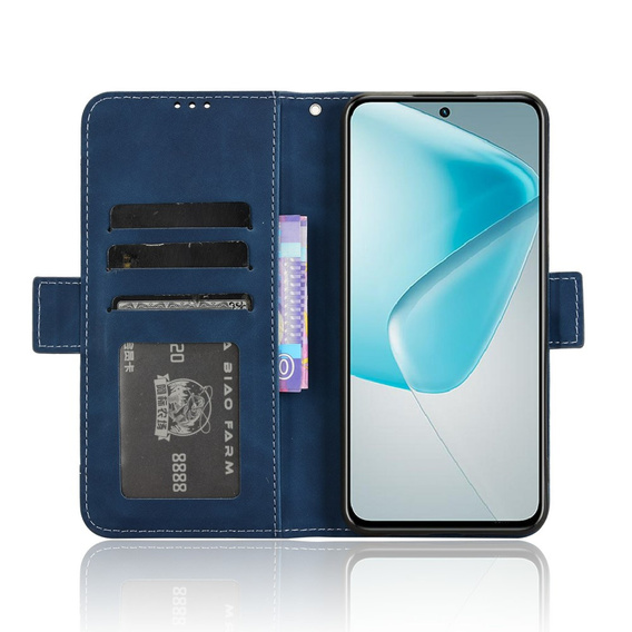 Etui z klapką do Infinix Hot 50 Pro+ 4G, Card Slot, granatowe
