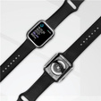 2w1 Etui + Szkło Hartowane do Apple Watch 7/8/9 45mm - Czarny / Srebrny