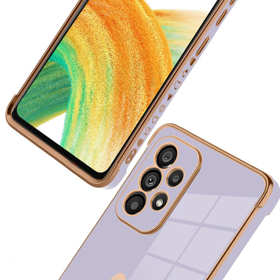 Etui do Samsung Galaxy A33 5G, Electro heart, fioletowe