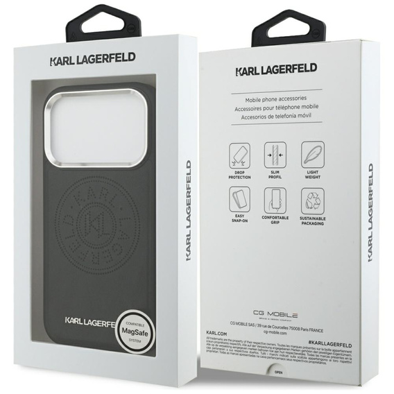 Etui Karl Lagerfeld Point & Metal Logo MagSafe do iPhone 17 Pro Max