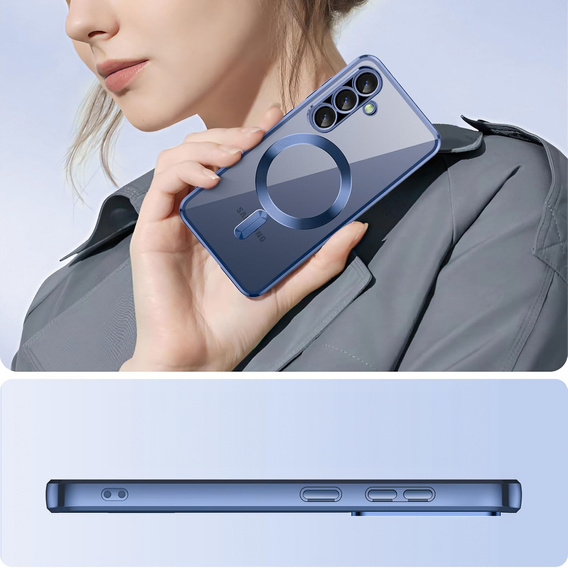 Etui do Samsung Galaxy A26 5G, Electro MagSafe, granatowe + Szkło na ekran