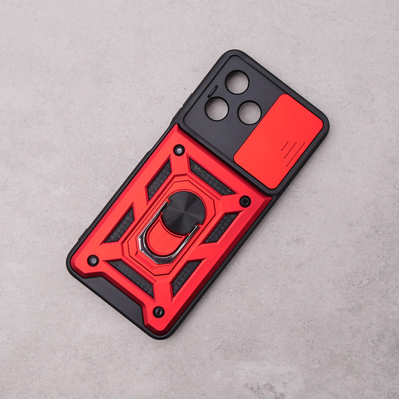 Etui pancerne do Realme C51, CamShield Slide, czerwone
