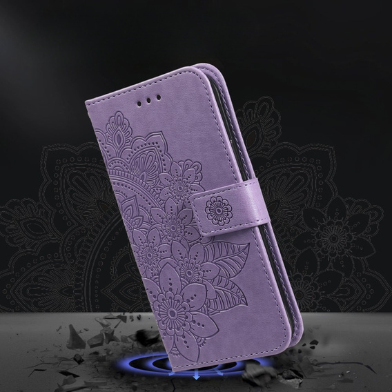Etui z klapką do Samsung Galaxy A54 5G, Mandala, fioletowe