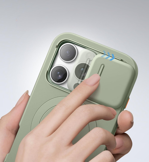 Etui do iPhone 16 Pro, Suritch Shockproof, do MagSafe, zielone