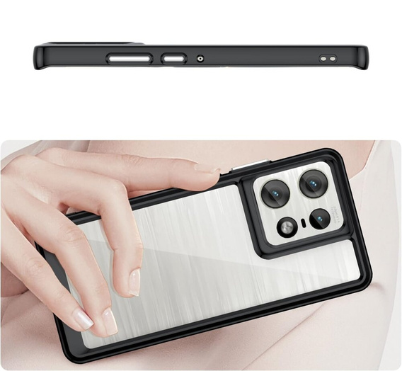 Etui do Motorola Edge 50 Pro, Fusion Hybrid, czarne