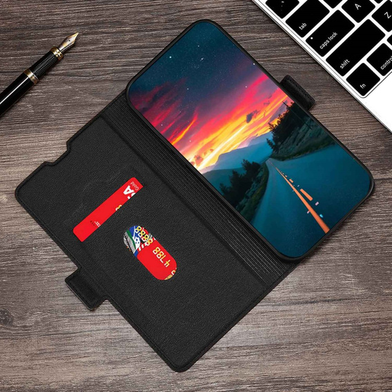 Etui z klapką do Motorola Edge 30 Neo 5G, Wallet Thin Magnet, czarne