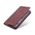 Etui CASEME do Samsung Galaxy S22 5G, Leather Wallet Case, czerwone