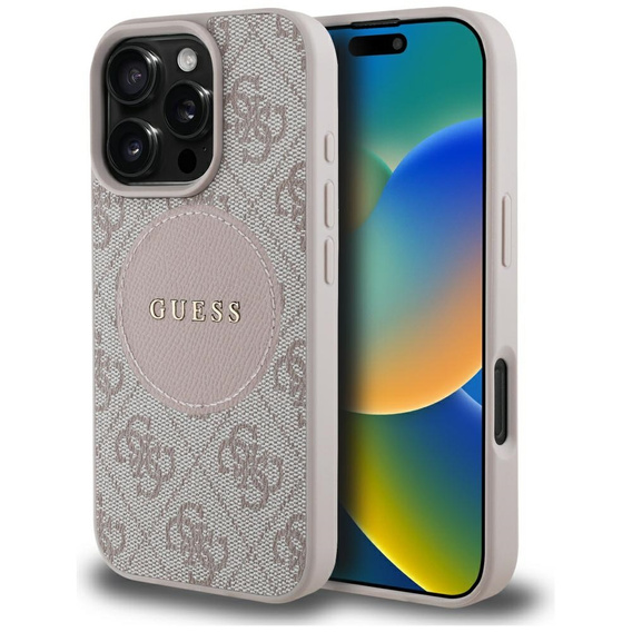 Etui Guess 4G Circle with Classic Logo, do MagSafe do iPhone 16 Pro Max