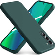 Etui do Samsung Galaxy S21 FE, Silicone Lite, ciemnozielone