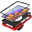 Pancerne etui do Xiaomi Redmi Pad 2 z podstawką i paskiem – czerwono-czarne