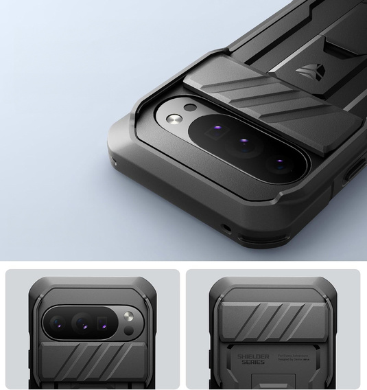 Etui pancerne do Google Pixel 10 / 10 Pro, Dexnor Full Body (Two Frames), czarne