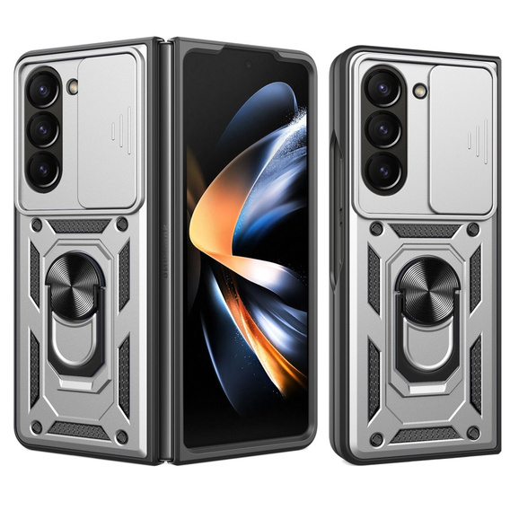 Etui pancerne do Samsung Galaxy Z Fold5 5G, CamShield Slide, srebrne