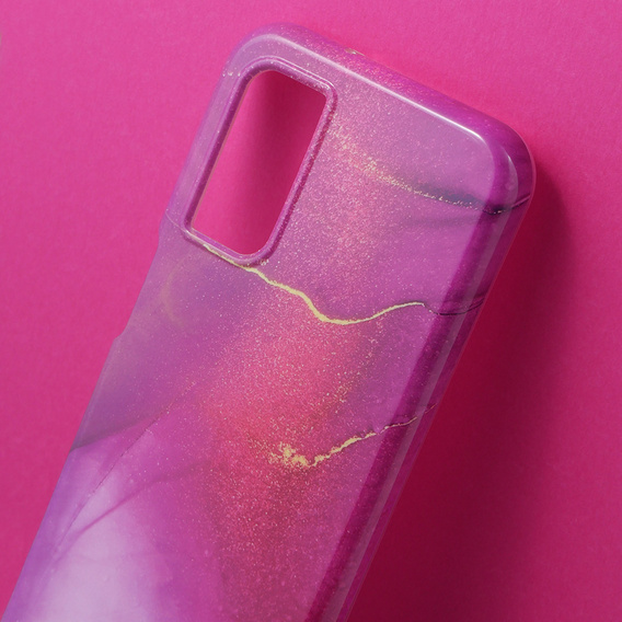 Etui do Samsung Galaxy A14 4G/5G, Suritch Full Body Marble, fioletowe