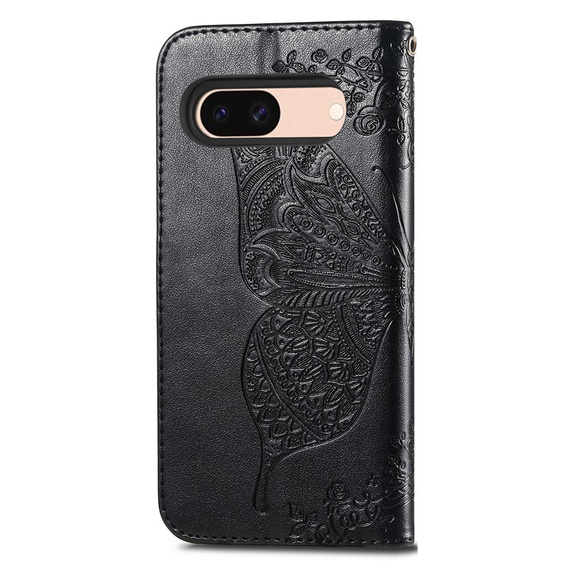 Etui z klapką do Google Pixel 8A, Butterfly, czarne