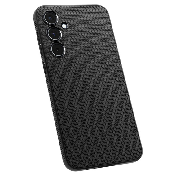 Etui Spigen do Samsung Galaxy A55 5G, Liquid Air, czarne + Szkło Hartowane 9H