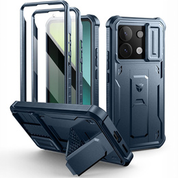 Pancerne etui Dexnor z podstawką i osłoną kamery do Xiaomi Redmi Note 13 Pro 5G / POCO X6 5G - niebieskie
