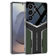 Etui do Samsung Galaxy S25 Ultra – GKK Carbon Fiber Electro Edge, zielone