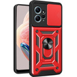 Etui pancerne do Xiaomi Redmi Note 12 4G, CamShield Slide, czerwone