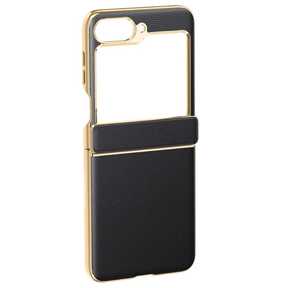 Etui Litchi Leather do Samsung Galaxy Z Flip7 FE / Z Flip6, czarne
