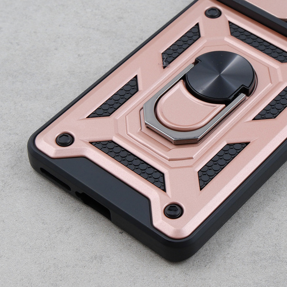 Etui pancerne do Motorola Edge 40, CamShield Slide, różowe rose gold