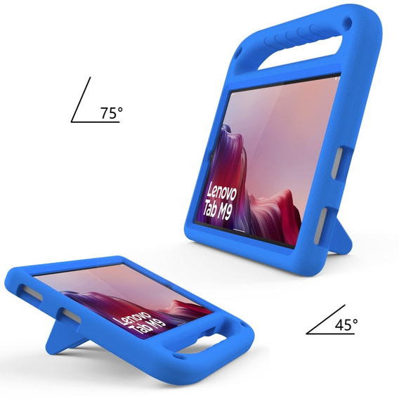 Etui dla dzieci do Lenovo Tab M9, dziecięce z uchwytem, Niebieskie