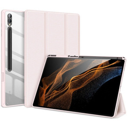 Etui Dux Ducis do Samsung Galaxy Tab S9 Ultra z miejscem na rysik, Jasnoróżowe