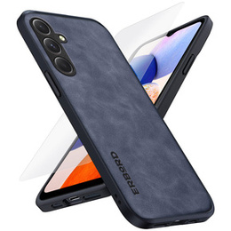 Zestaw Etui do Samsung Galaxy A14 5G, ERBORD Business, z blaszką do uchwytów samochodowych, Niebieskie + Szkło