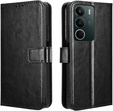 Etui z klapką Crazy Horse Wallet do Realme C71 – czarne