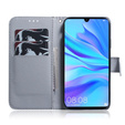 Etui z klapką do Huawei P30 Lite, Wallet, Sakura niebieskie