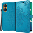 Etui z klapką do Oppo Reno8 T, Mandala, niebieskie