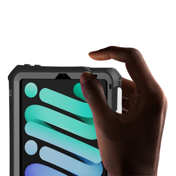 Etui Wodoodporne IP68 do iPad mini 8.3" 2021 (6 gen.) / iPad mini 8.3" 2024 (7 gen.), czarne