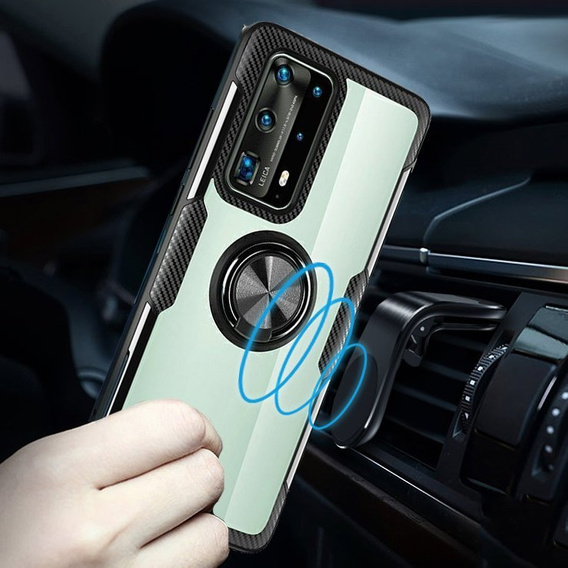 Etui do Huawei P40 Pro, Clear Ring, czarne