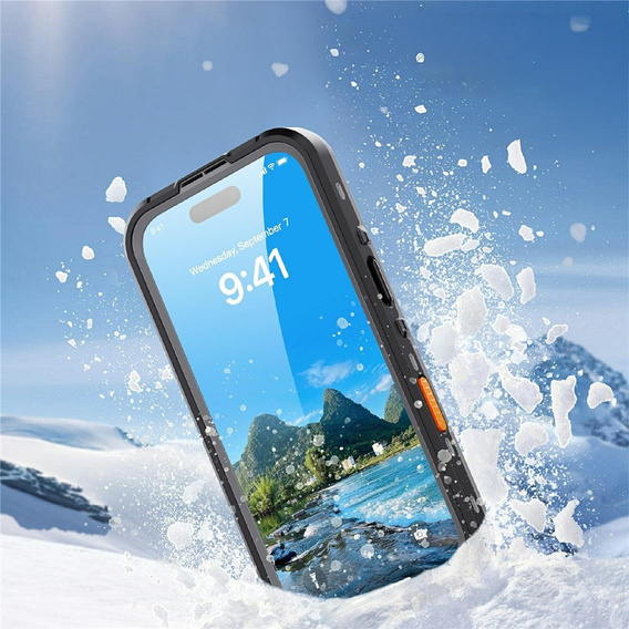 Etui do iPhone 17 Pro, Wodoodporne IP68, SHELLBOX MagSafe, czarne