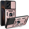 Etui pancerne do Xiaomi Poco F5, CamShield Slide, różowe rose gold