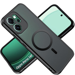 Etui Matt Case do Oppo Reno 14F, do MagSafe, półprzezroczyste czarne