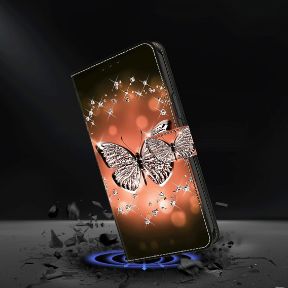 Etui z klapką do Xiaomi Redmi Note 12 4G, Wallet, Butterfly czarne
