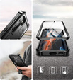 Etui pancerne do Samsung Galaxy S23, Dexnor Full Body (Two Frames), czarne