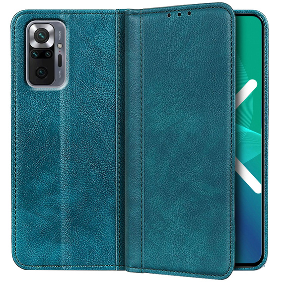 Etui do Xiaomi Redmi Note 10 Pro, Wallet Litchi Leather, zielone
