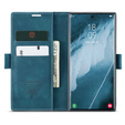 Etui CASEME do Samsung Galaxy S22 Ultra, Leather Wallet Case, zielone