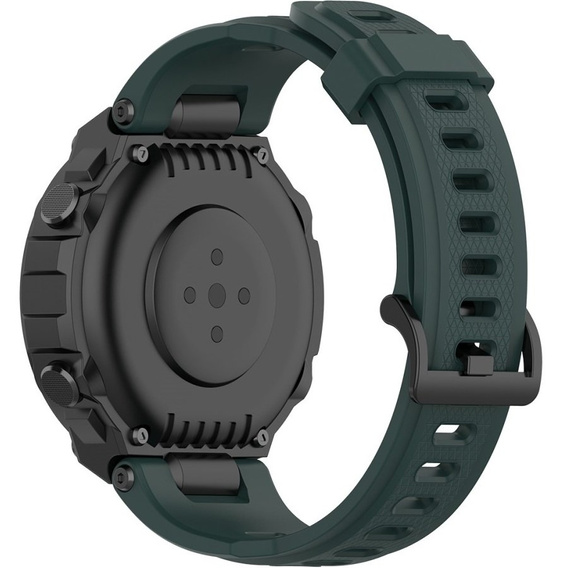 Pasek Silikonowy do Amazfit T-Rex/T-Rex PRO, Ciemny Zielony