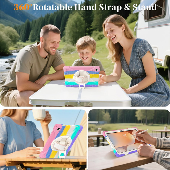 Pancerne etui z podstawką i paskiem na ramię do Samsung Galaxy Tab A11+