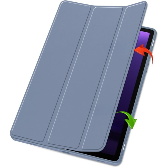 Etui do Samsung Galaxy Tab S10 FE+ Plus, Smartcase z miejscem na rysik, granatowe