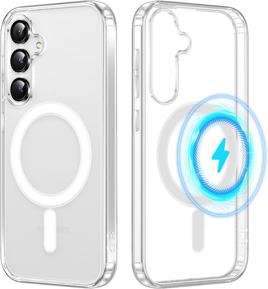 Etui do Samsung Galaxy A17 5G, do MagSafe, wzmocnione, przezroczyste