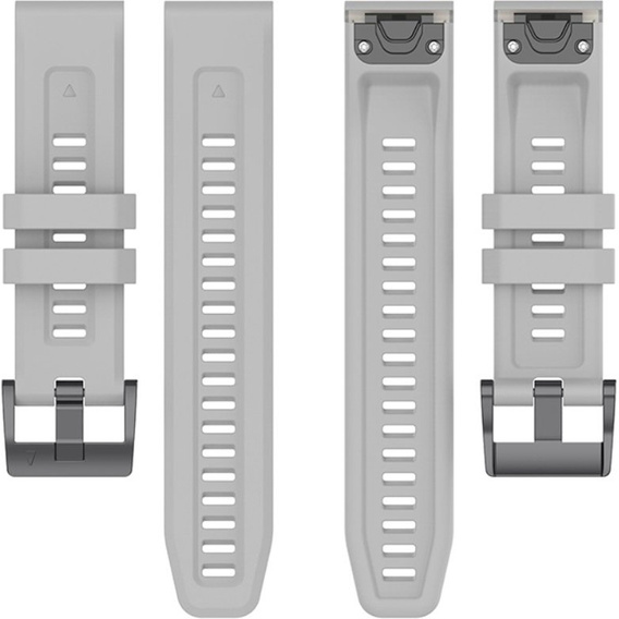 Pasek Silikonowy QuickFit 20mm do Garmin Fenix 5S/6S/7S/ 8 43mm, Szary