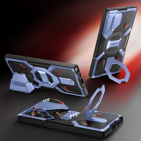 Etui Tongate MECH MagSafe Series granatowe do Samsung Galaxy S24 Ultra