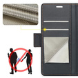 Etui do Samsung Galaxy S24, ERBORD Glossy Litchi, portfel z klapką, czarne